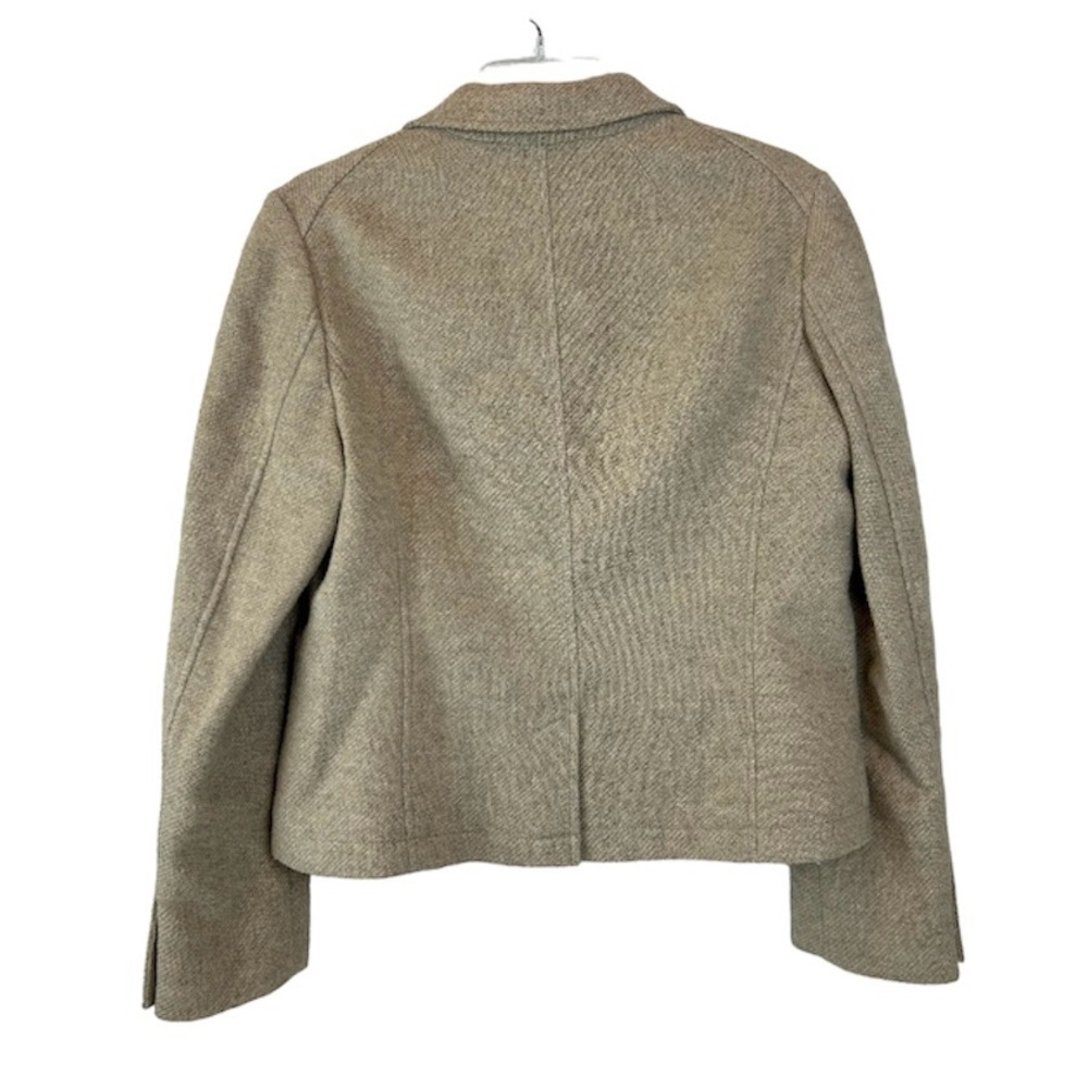 Banana Republic Tan Wool Blend Blazer Women’s Size 12 Two Button Jacket Brown - Picture 5 of 9